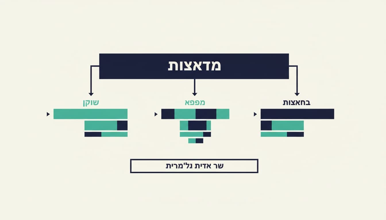 תרשים של חלוקת משכנתא למסלולים